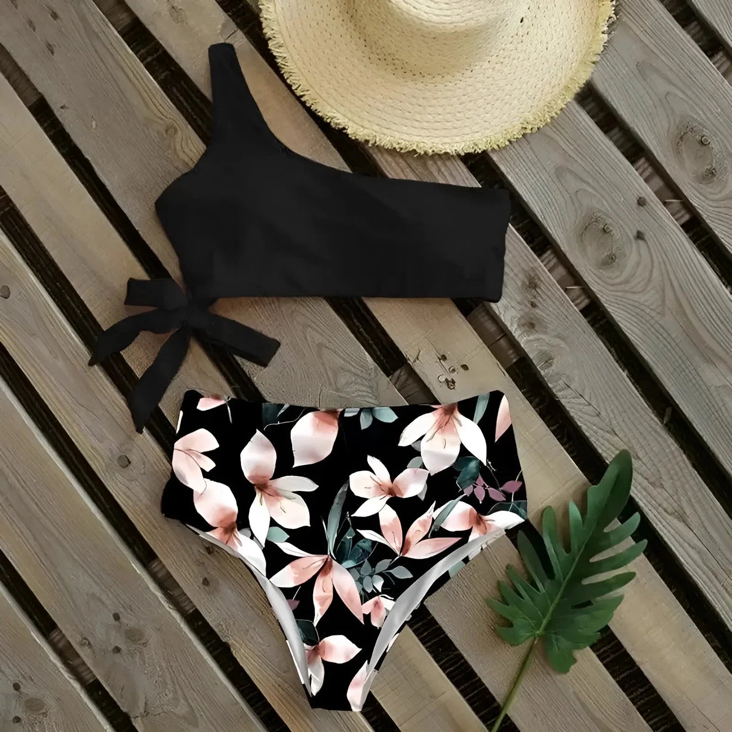 Floral Print Two-Piece Swimsuit