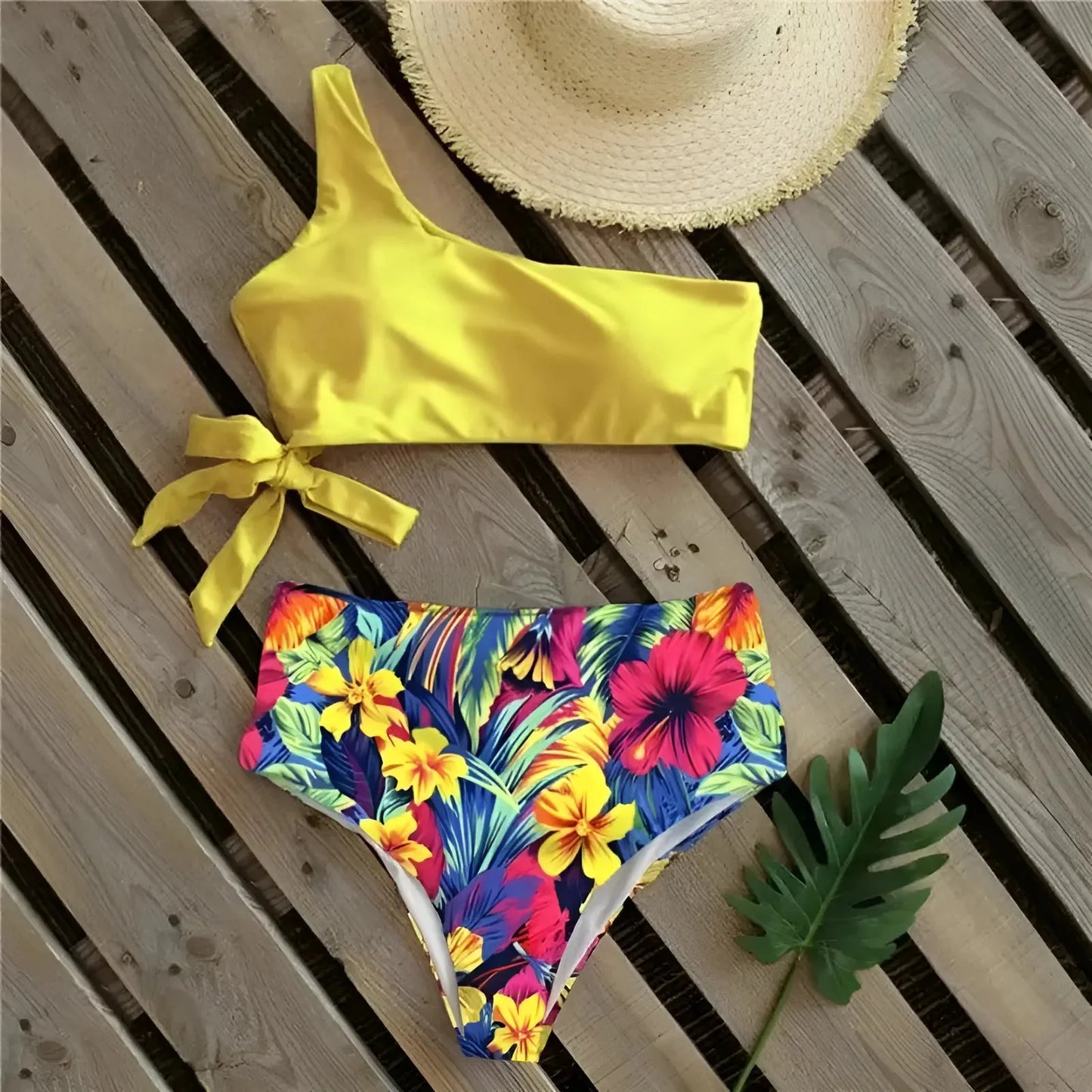 Floral Print Two-Piece Swimsuit