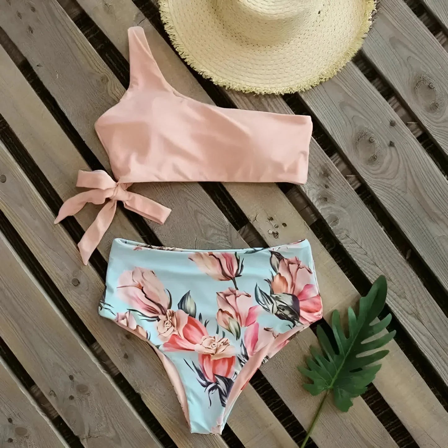 Floral Print Two-Piece Swimsuit