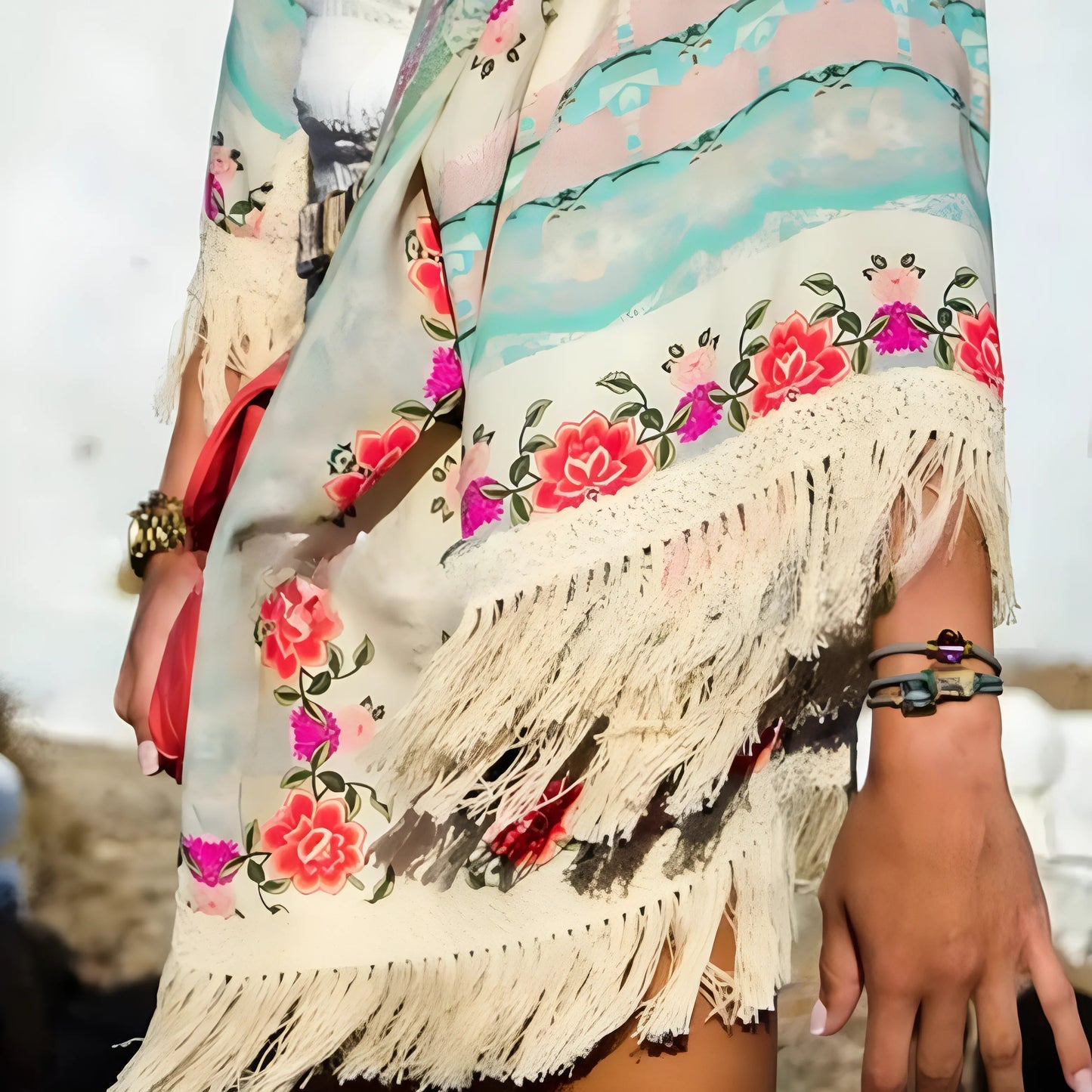 Fringed Beach Kimono