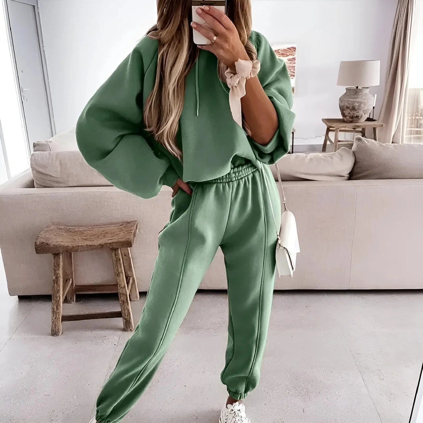 Green Comfortable Tracksuit Set