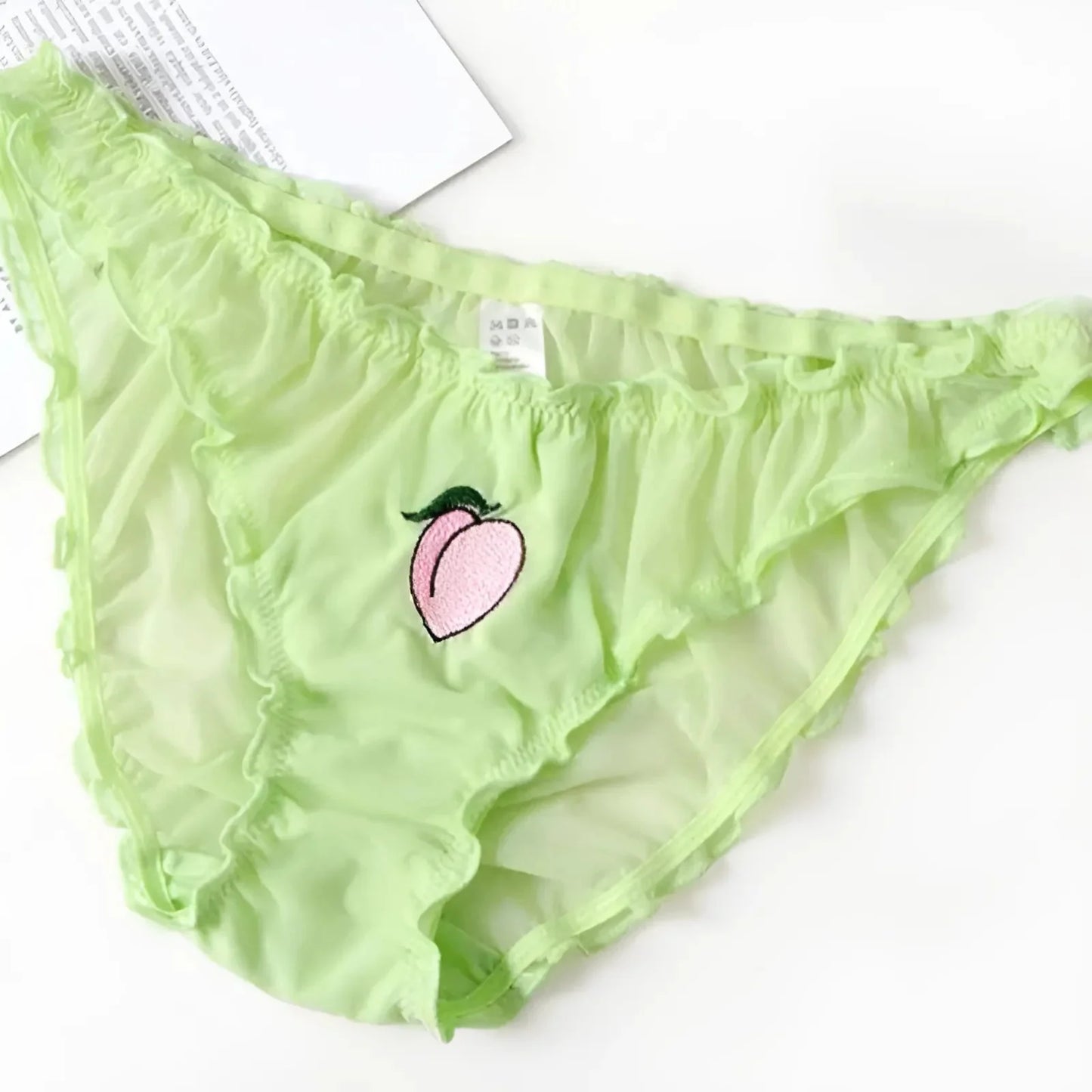 Green Fruit-Print Knickers