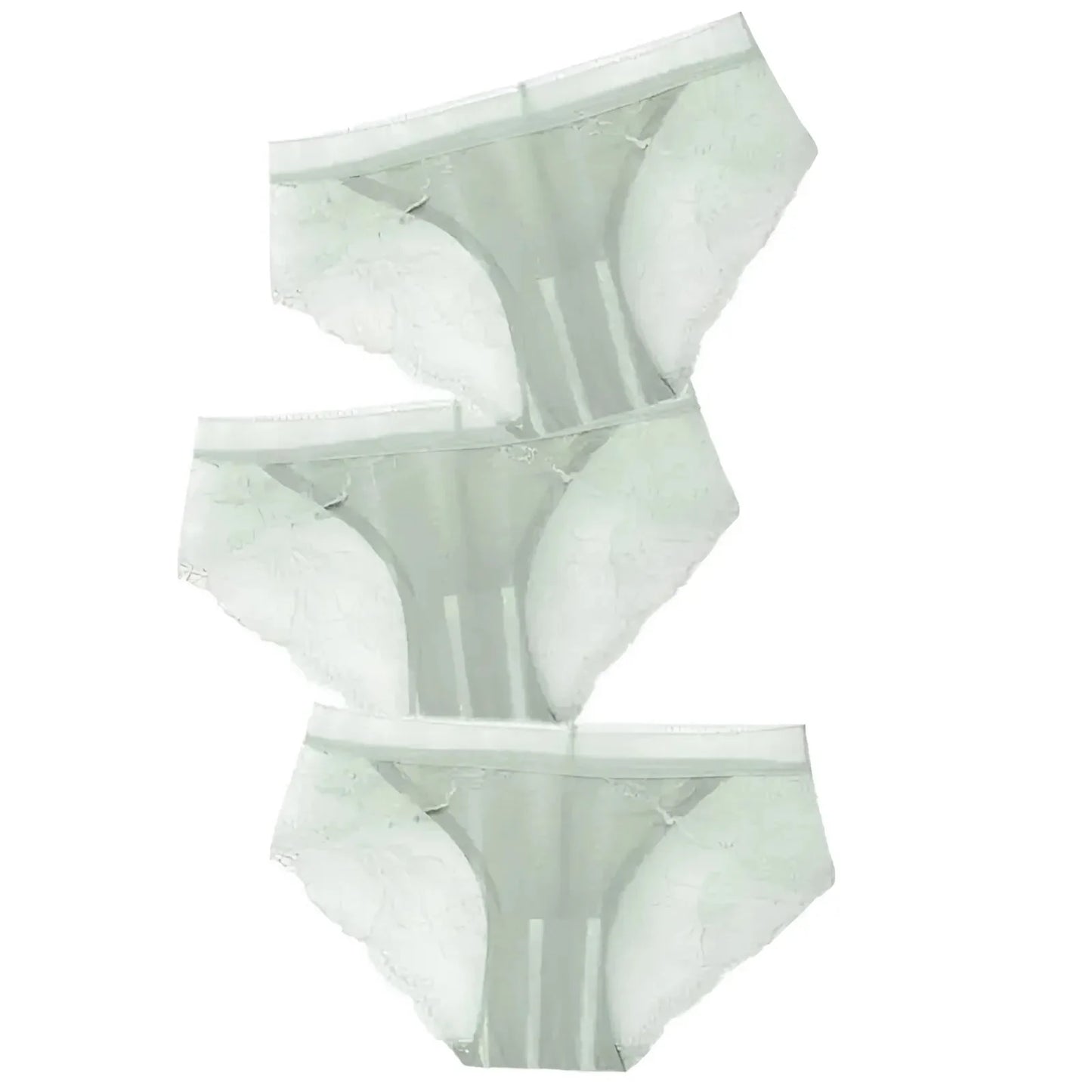 Green Lace Briefs Triple Pack