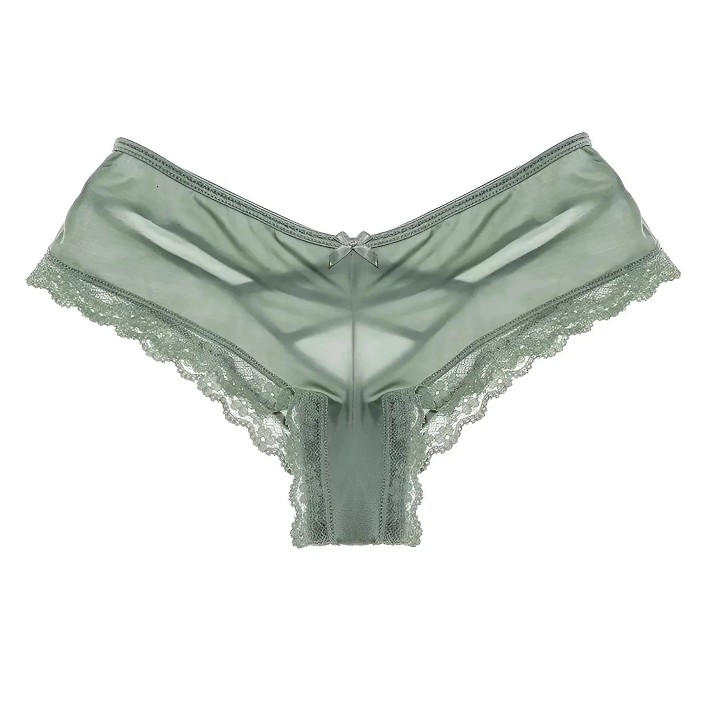 Green Lace Knickers with Decorative Straps