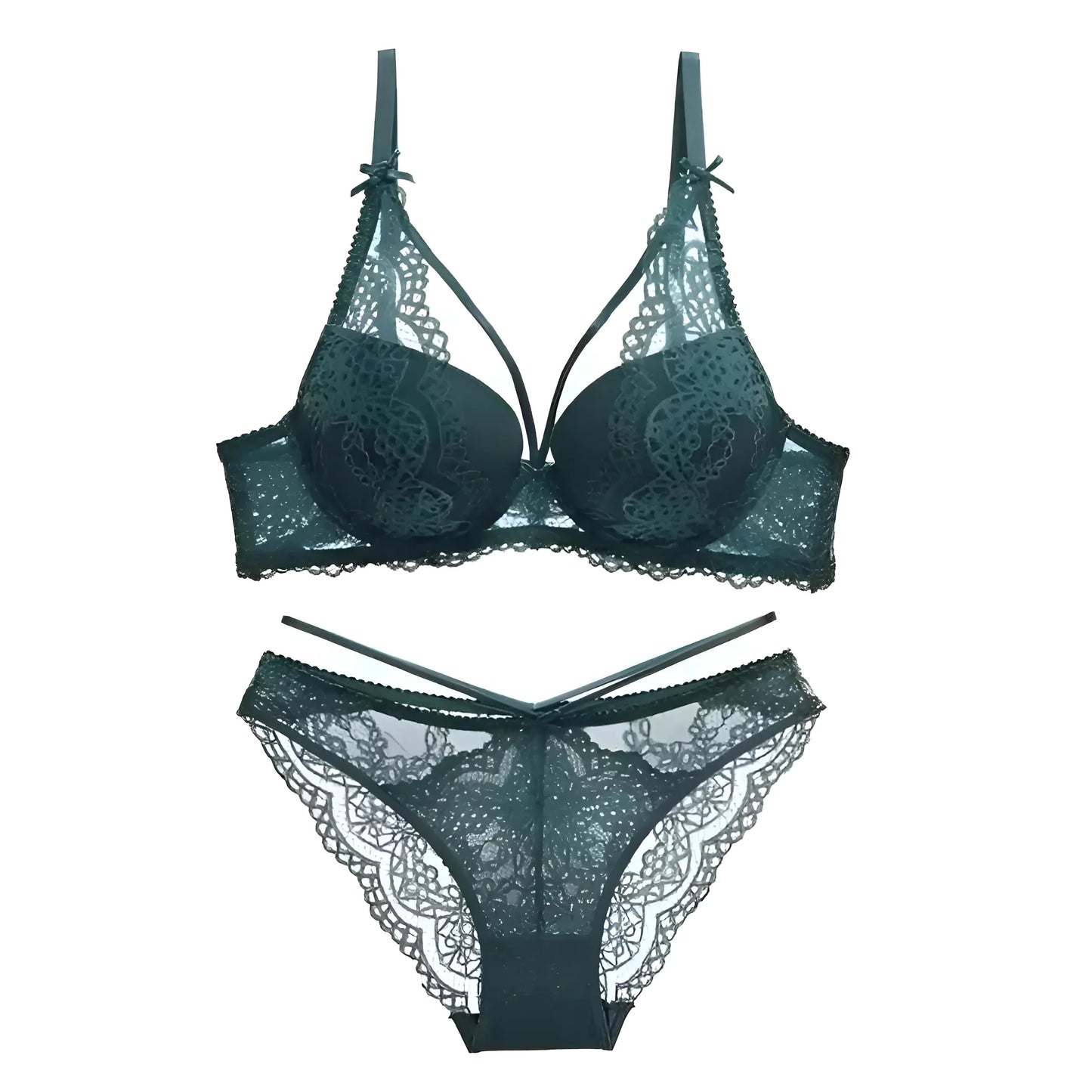 Green Lace Lingerie Set