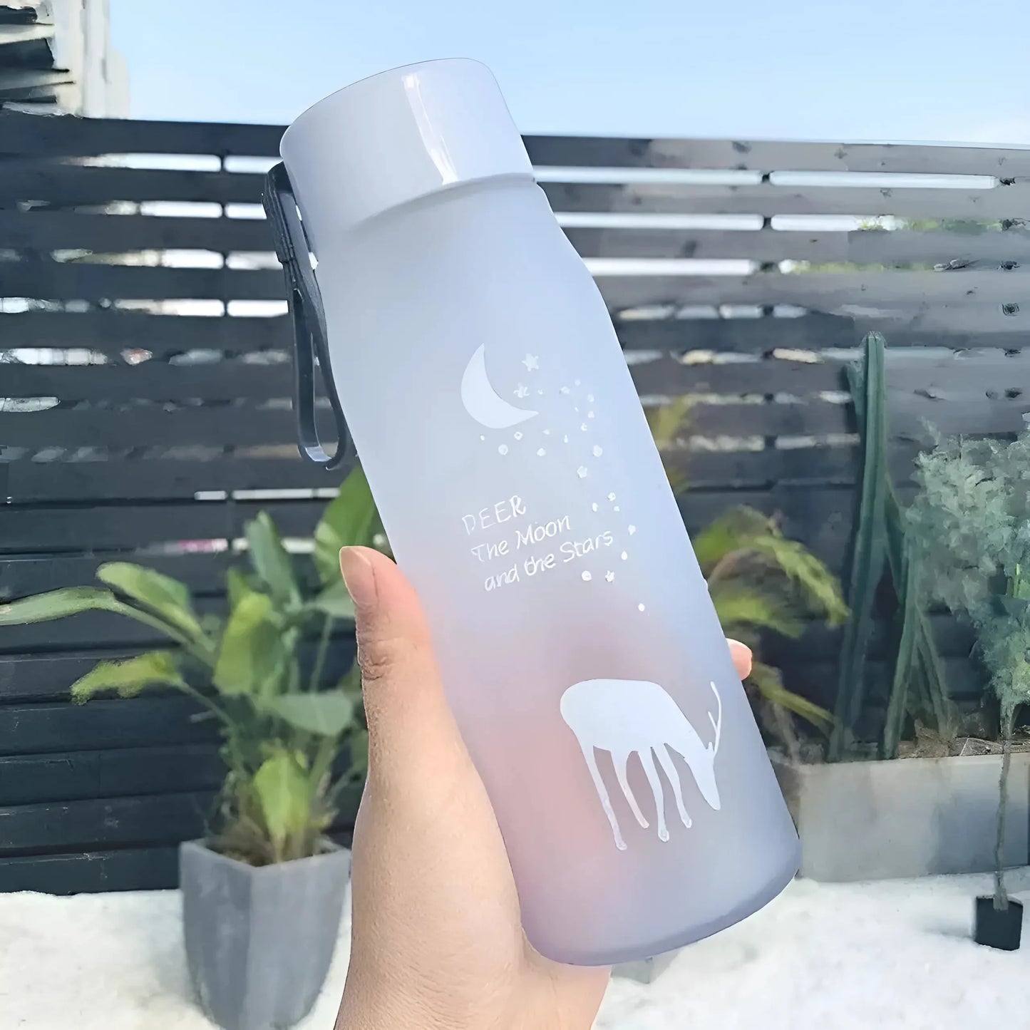 Green Patterned Water Bottle