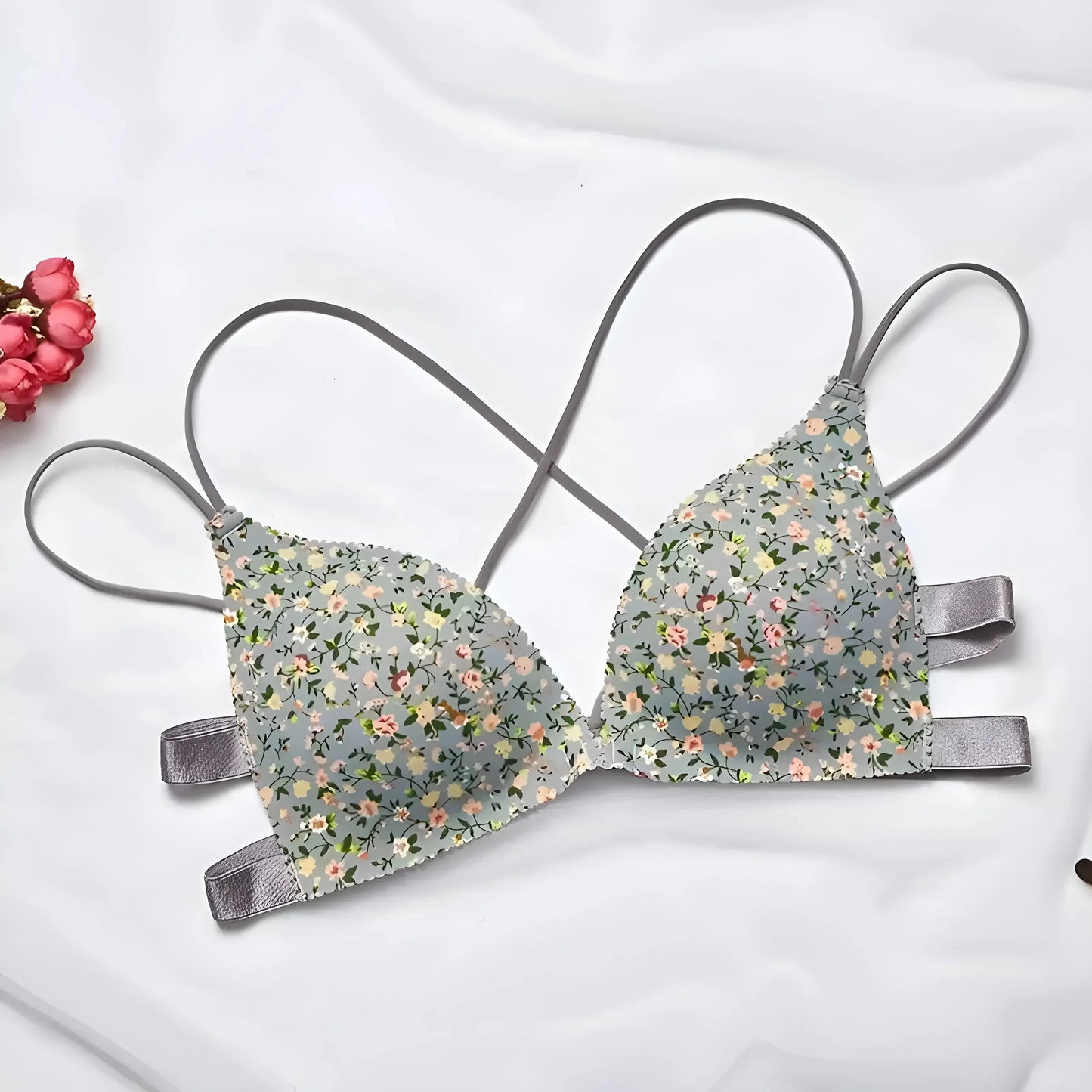 Green Push-Up Bra with Straps