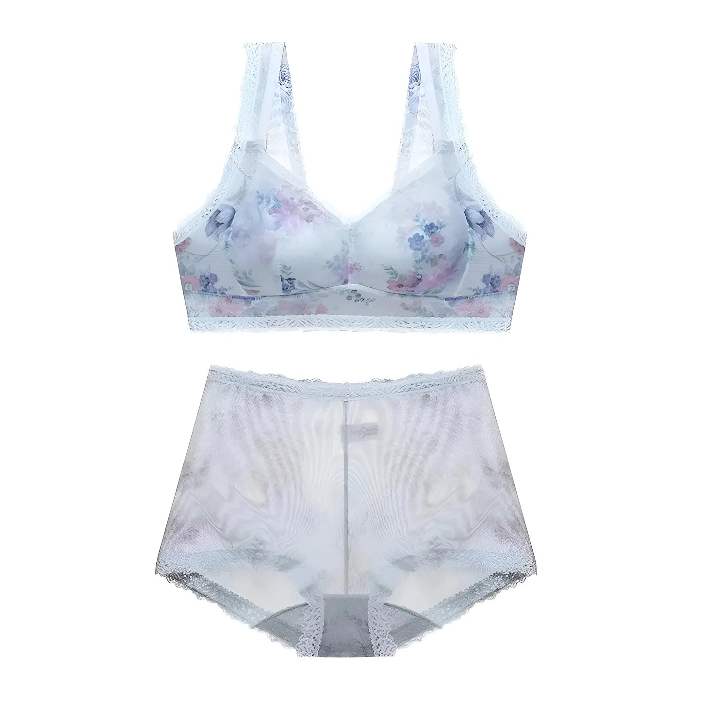 Green Rose Lace Lingerie Set