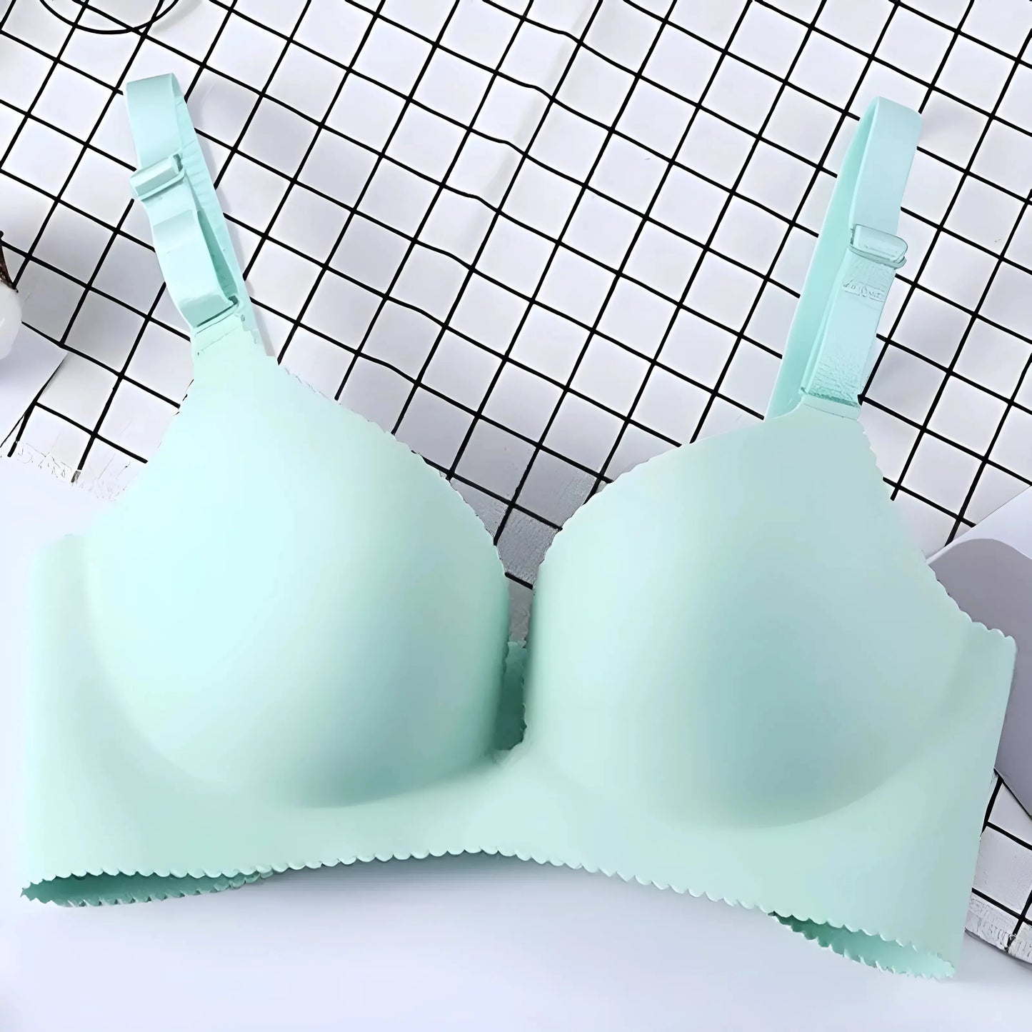 Green Seamless Push-Up Bra