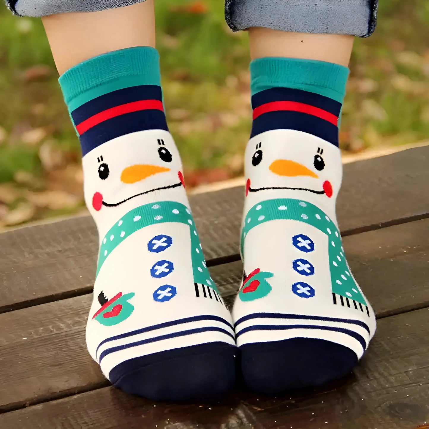 Green Women's Holiday Socks