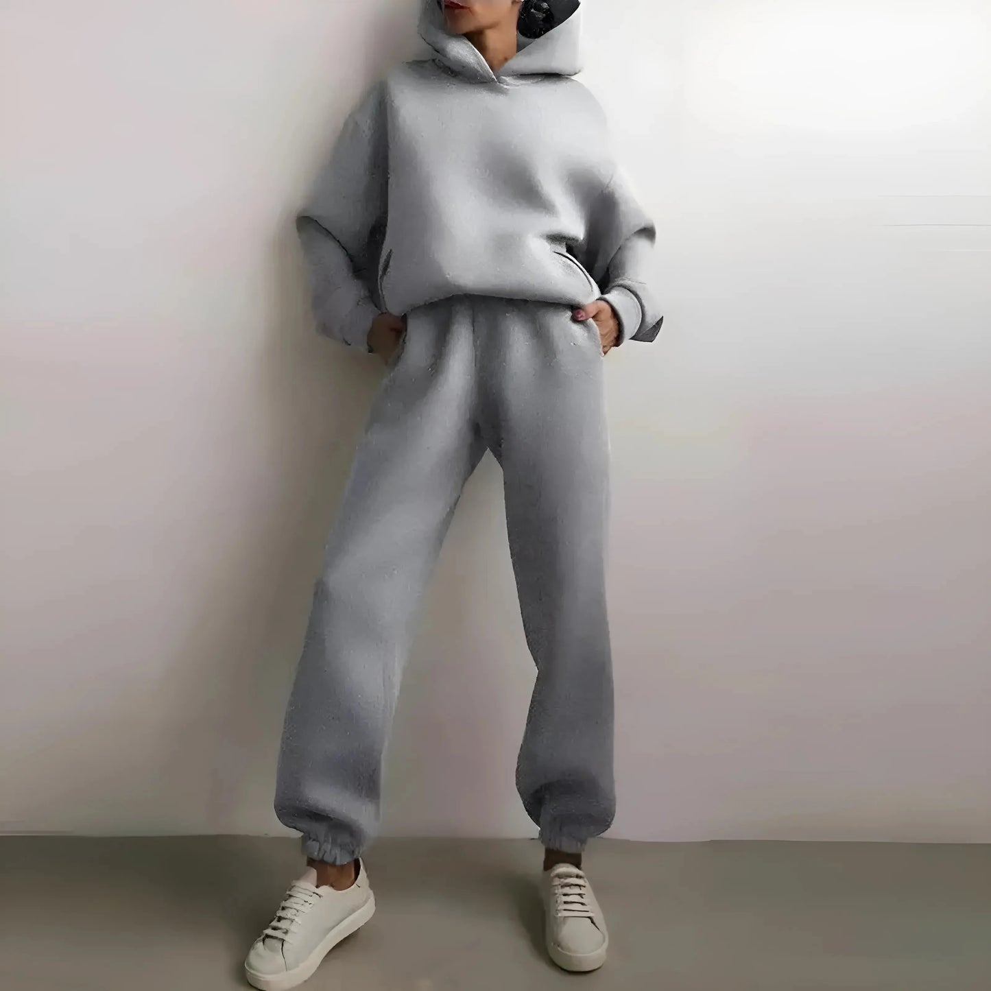 Grey Casual Tracksuit Set