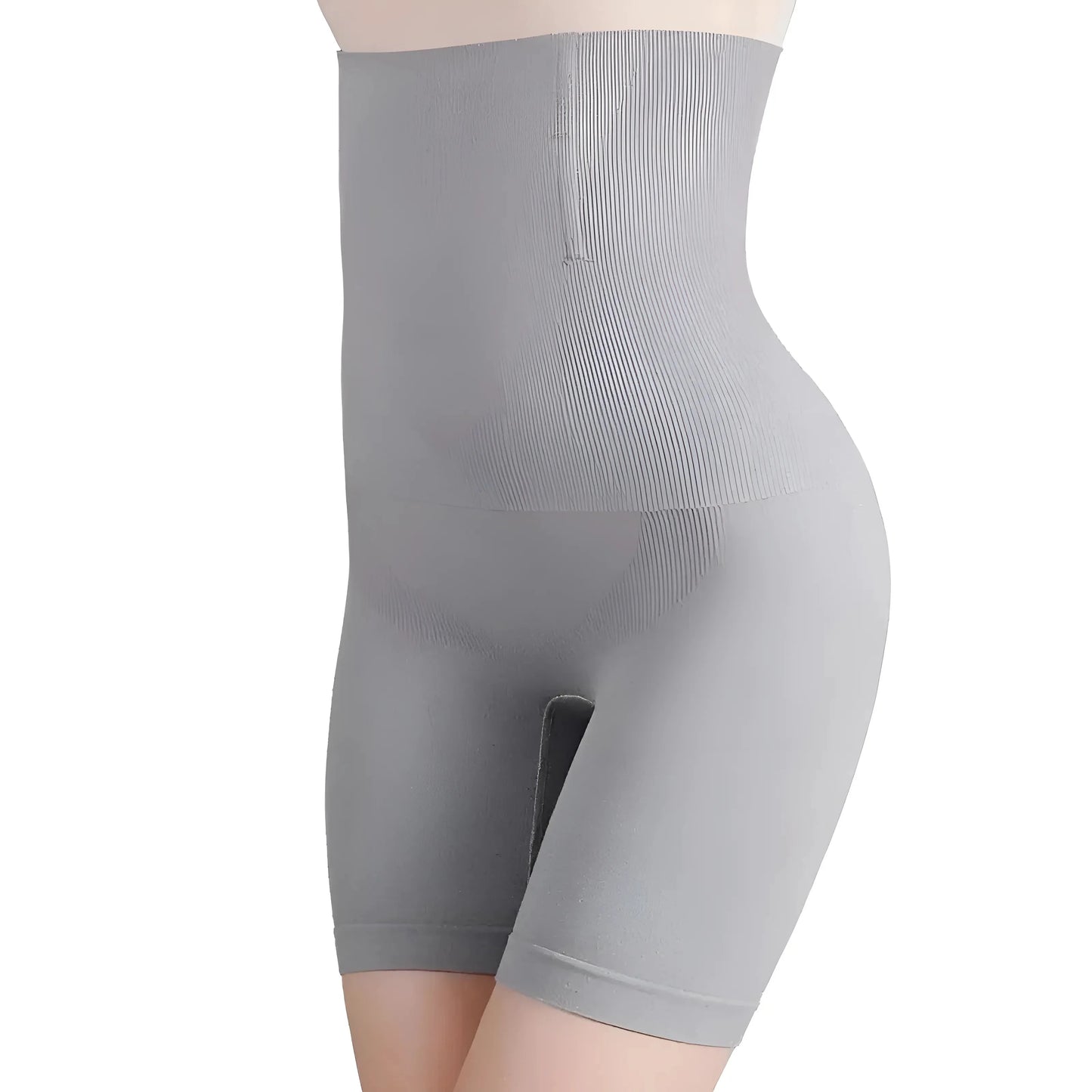 Grey High-Waisted Slimming Shorts