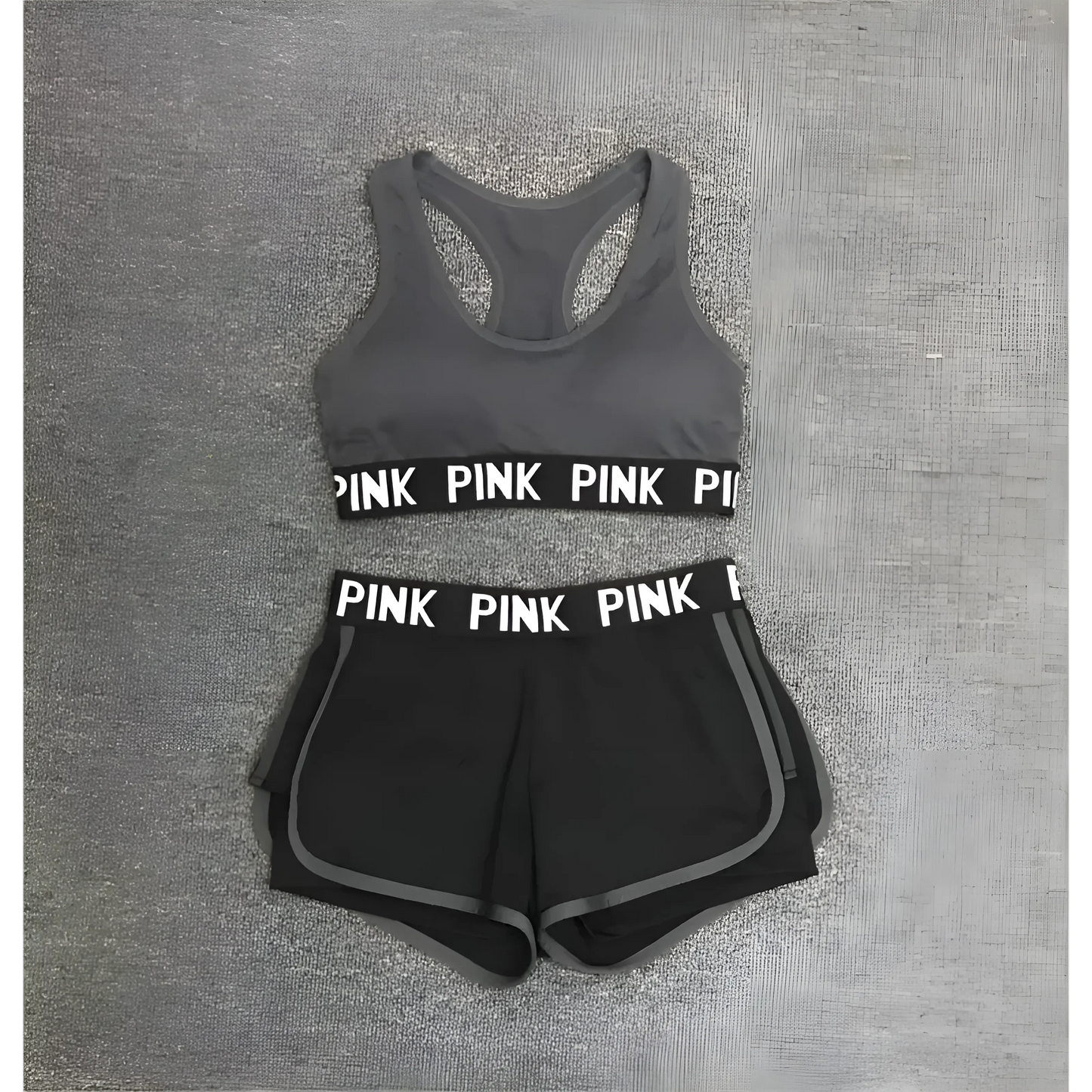 Grey Pink Sports Set