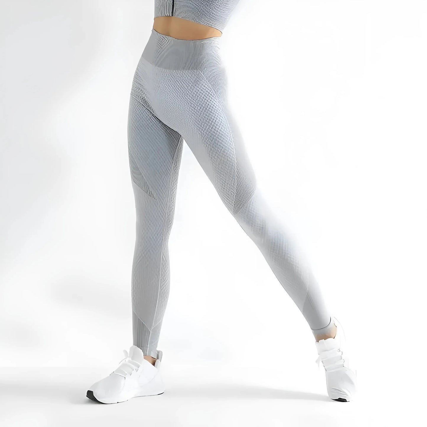 Grey Push-Up Effect Sports Leggings