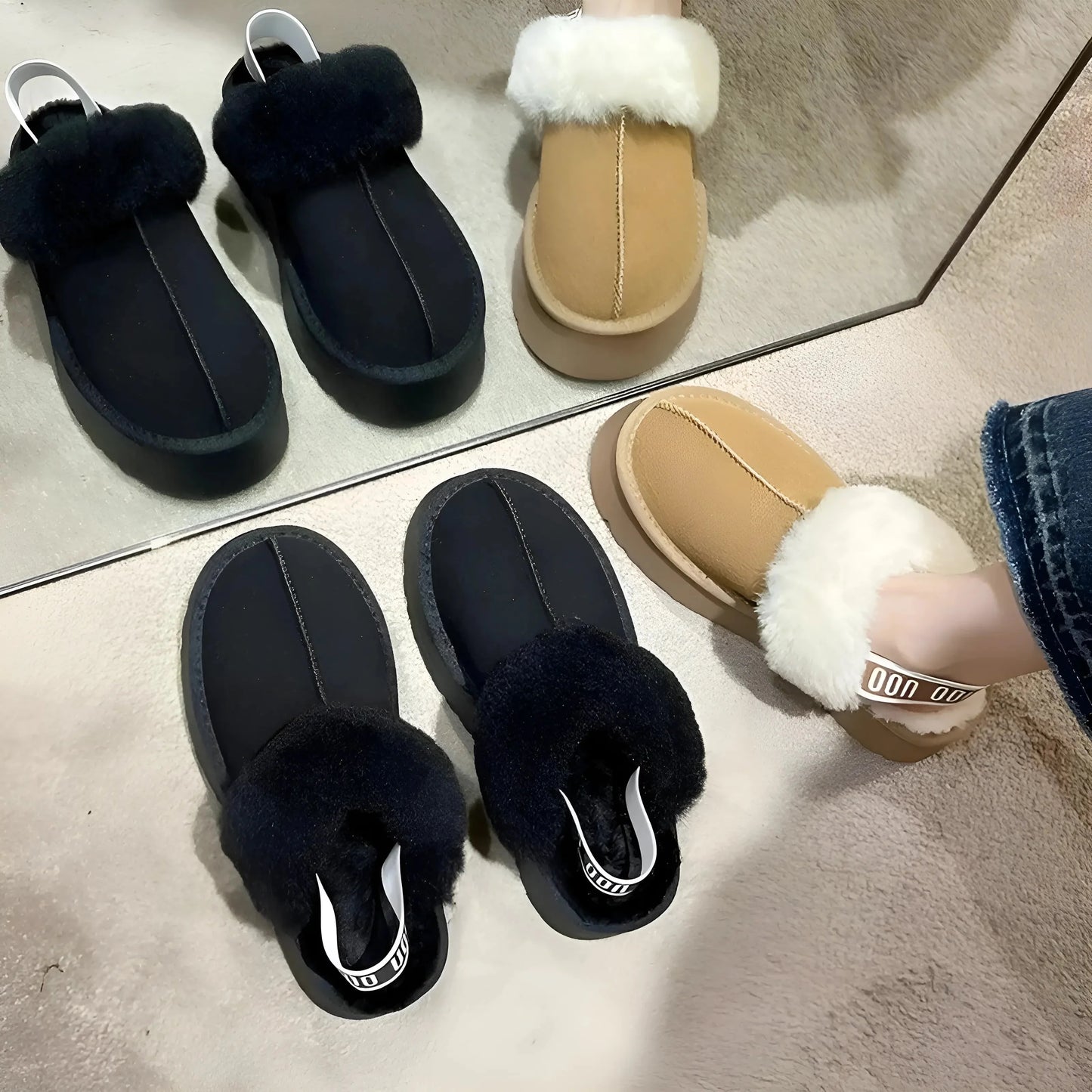 Insulated Home Slippers with Platform Sole