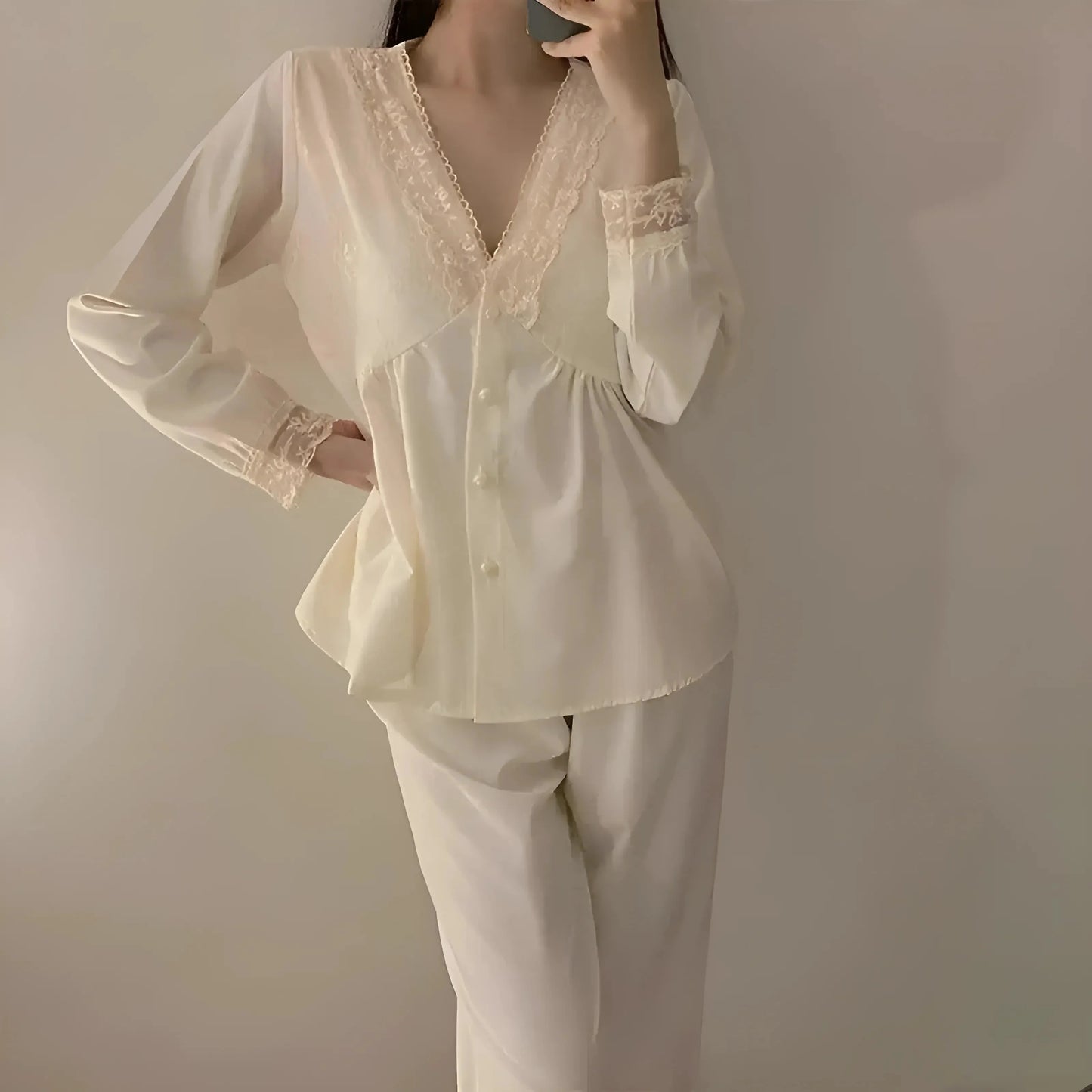 Lace and Button Pyjama