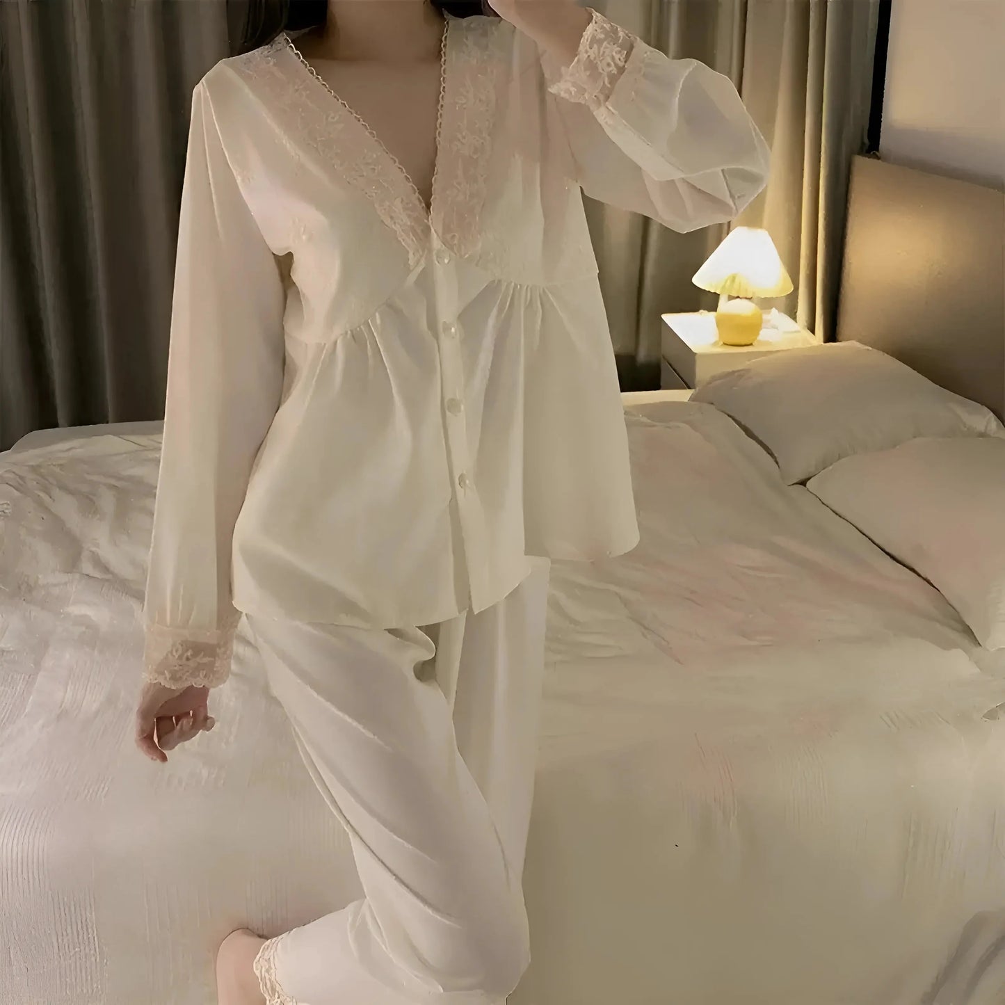 Lace and Button Pyjama