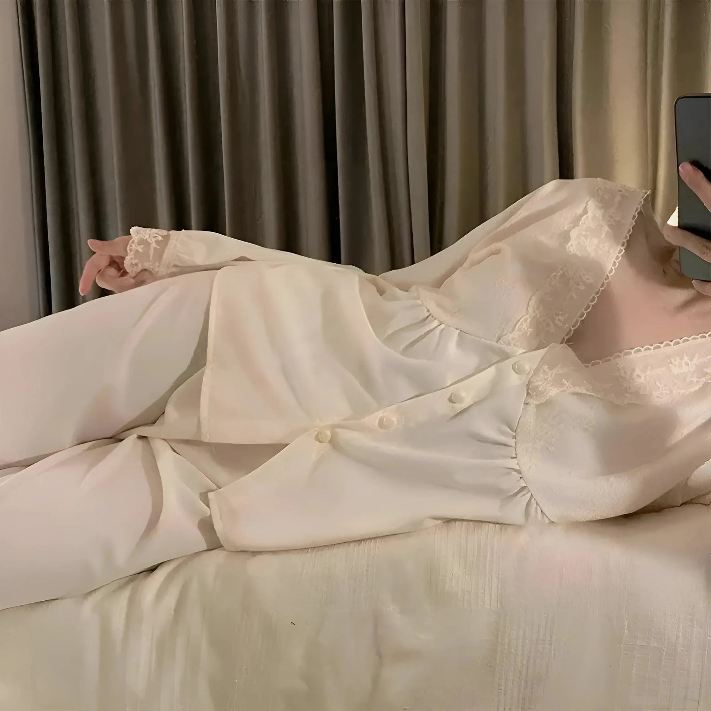 Lace and Button Pyjama