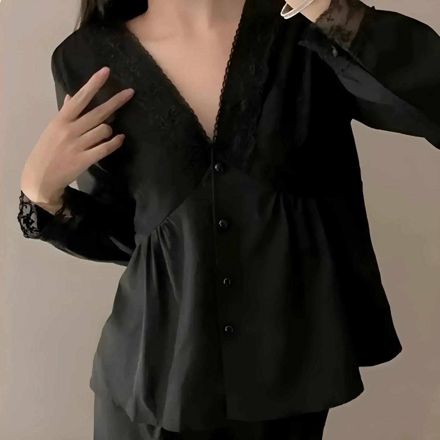 Lace and Button Pyjama