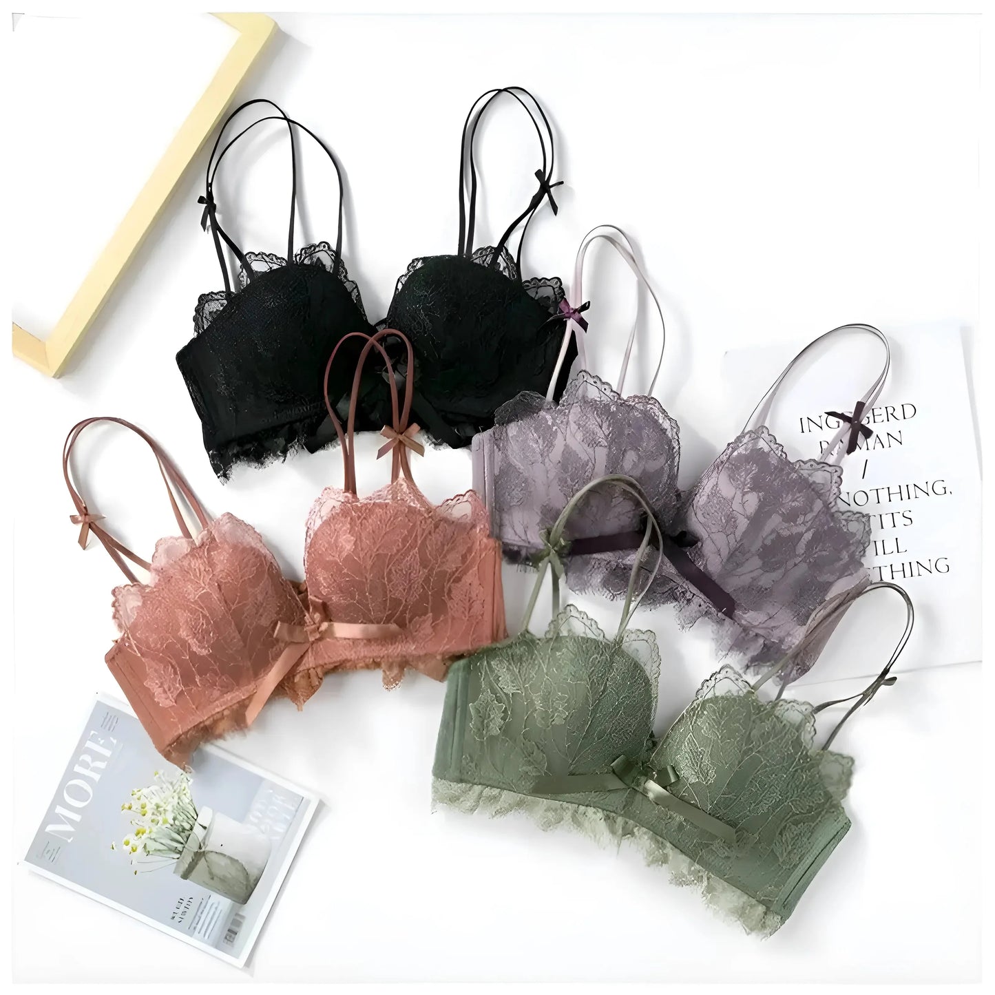 Lace Bra with Bows