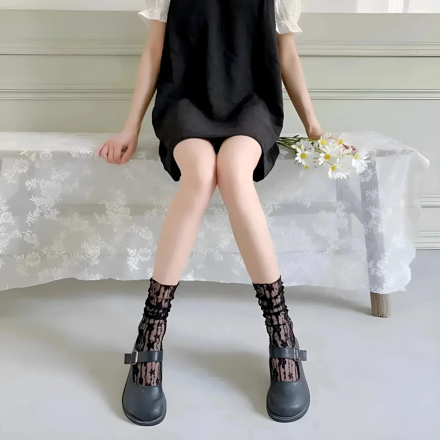 Lace Floral Socks