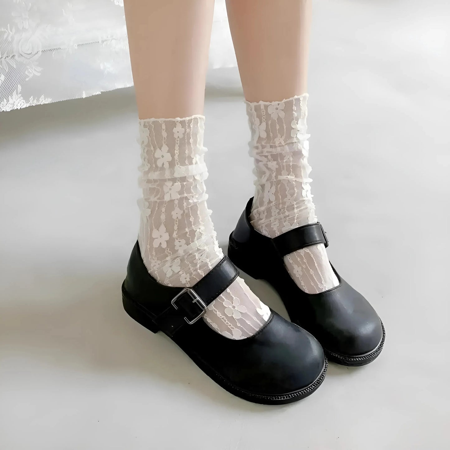 Lace Floral Socks