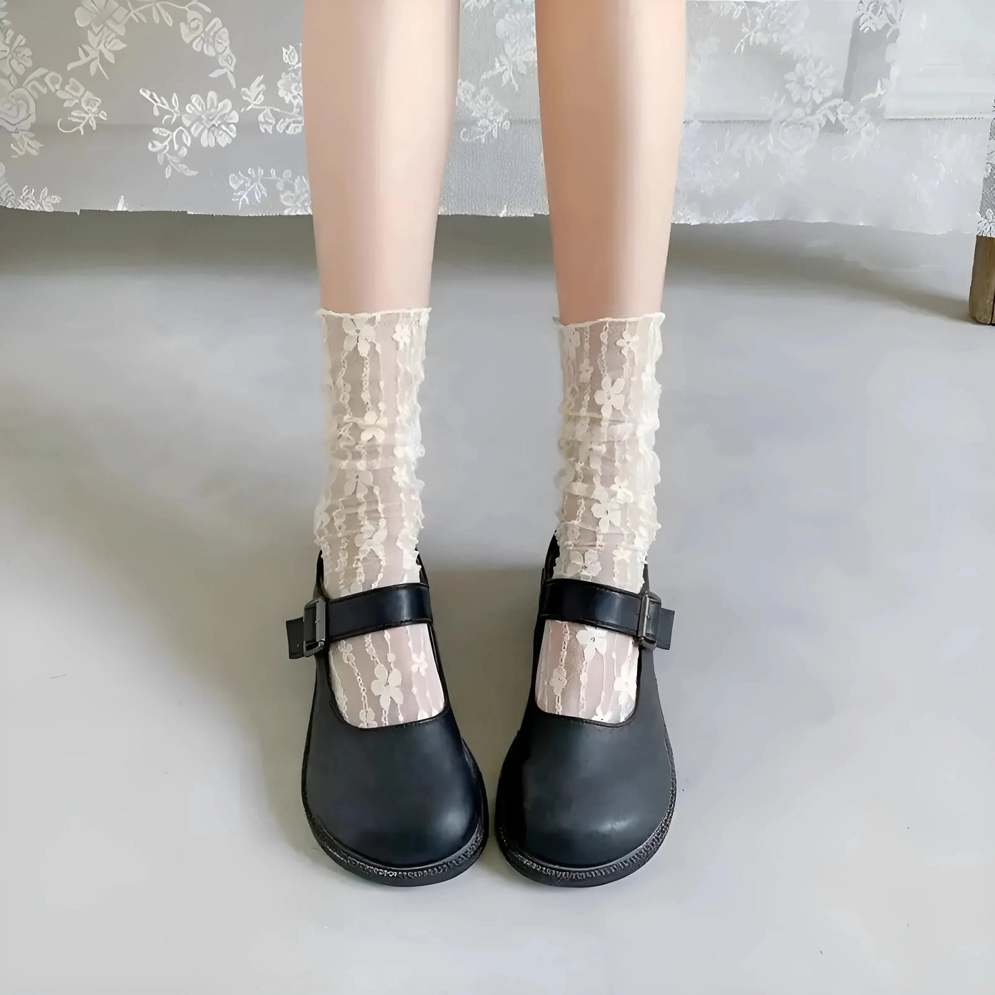 Lace Floral Socks