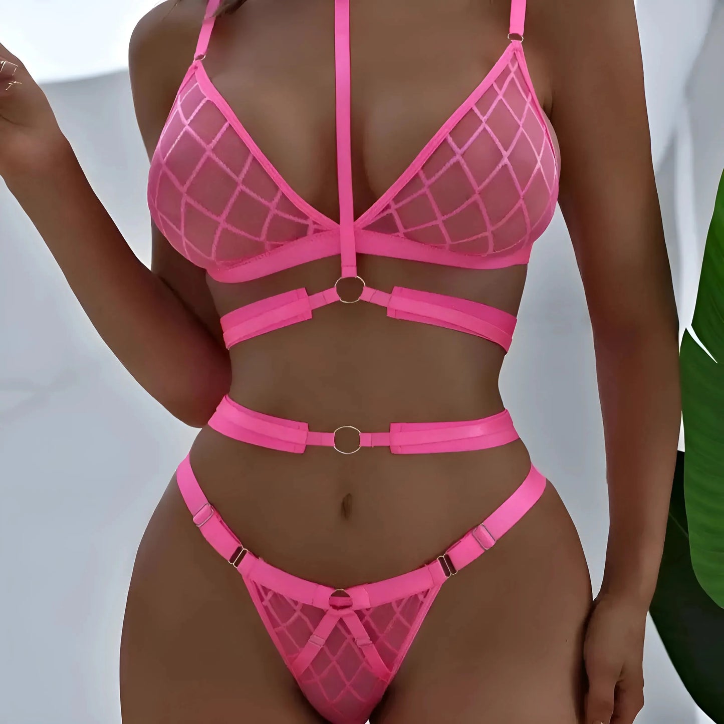 Lace Lingerie Set with Straps