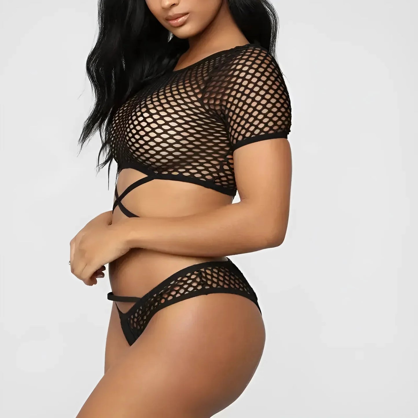 Lace Mesh Lingerie Set