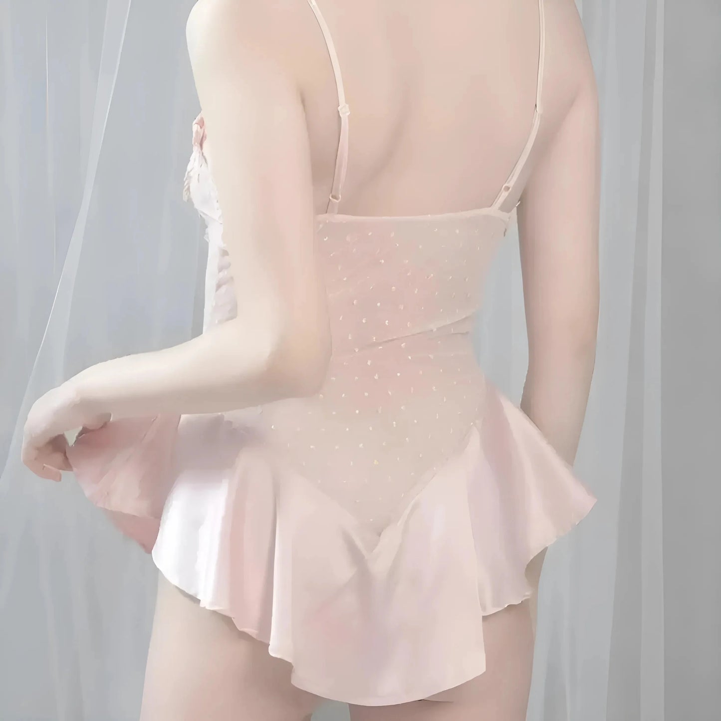 Lace Trim Women's One-Piece Pyjama