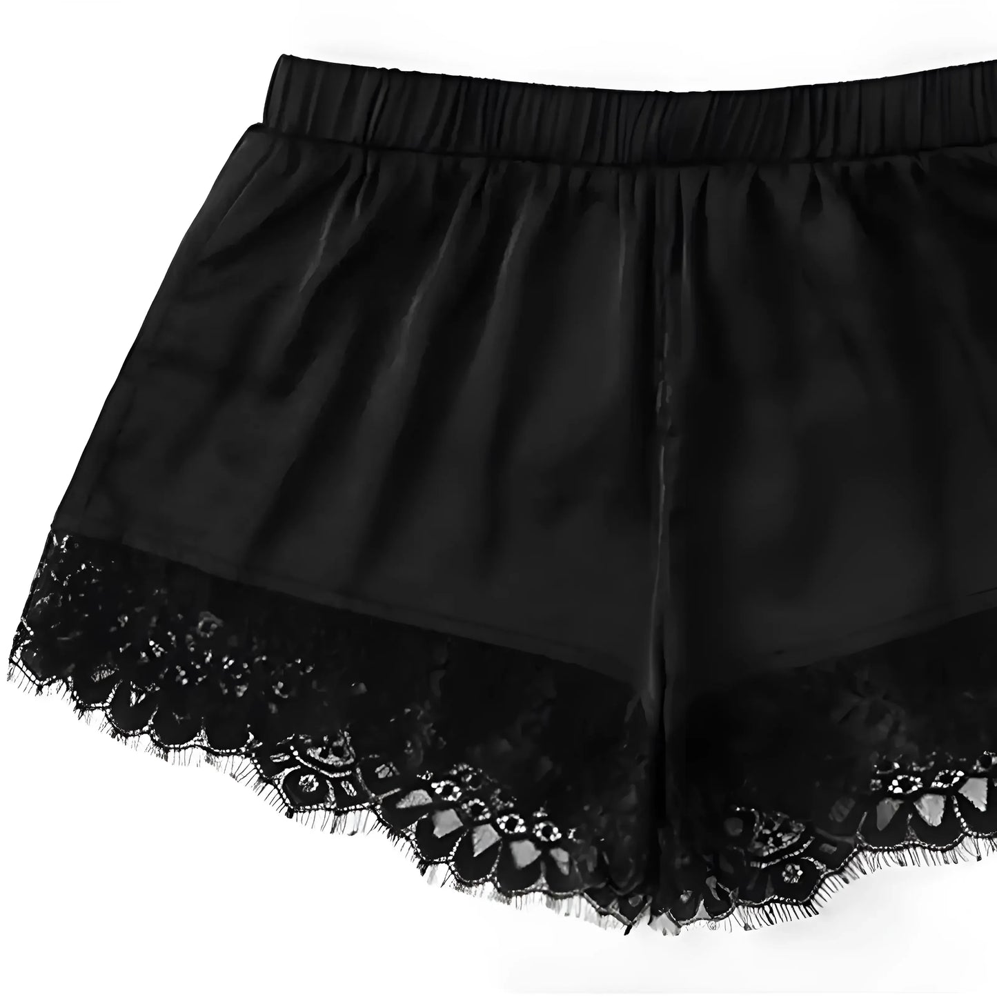 Lace-Trimmed Short Pyjama Set for Women