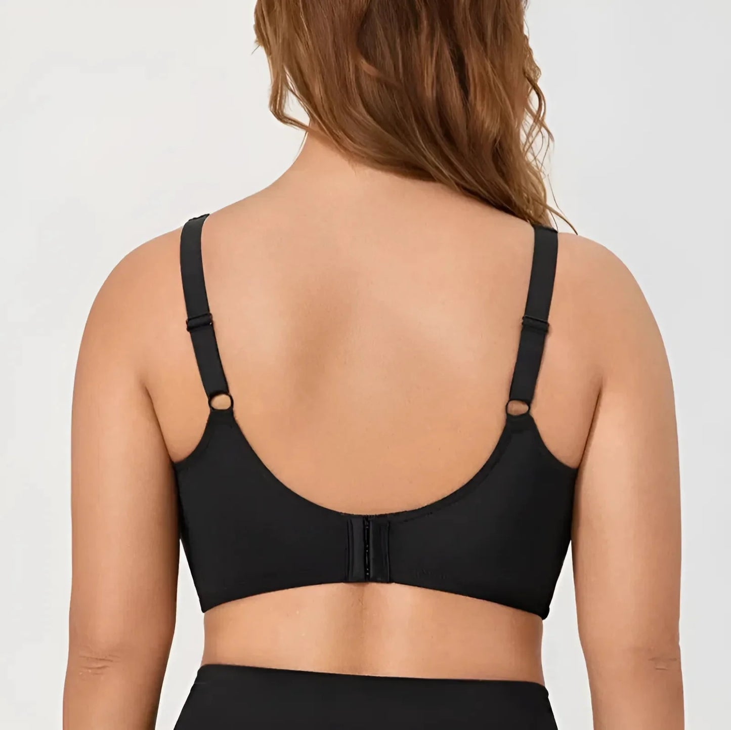 Large Size Sports Bra with Mesh Panel