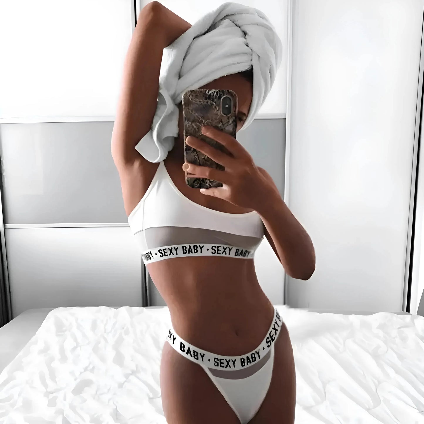 Lingerie Set with Sheer Insert