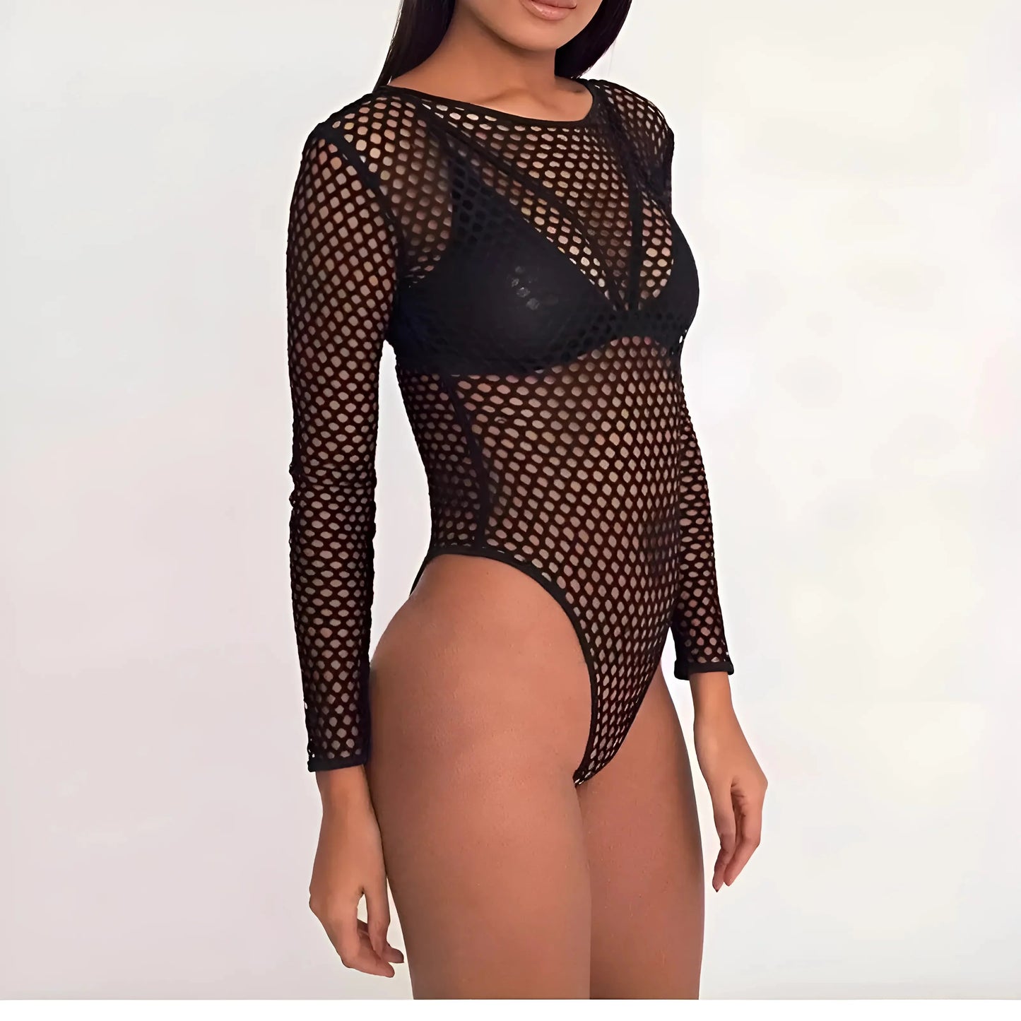 Long Sleeve Mesh Body