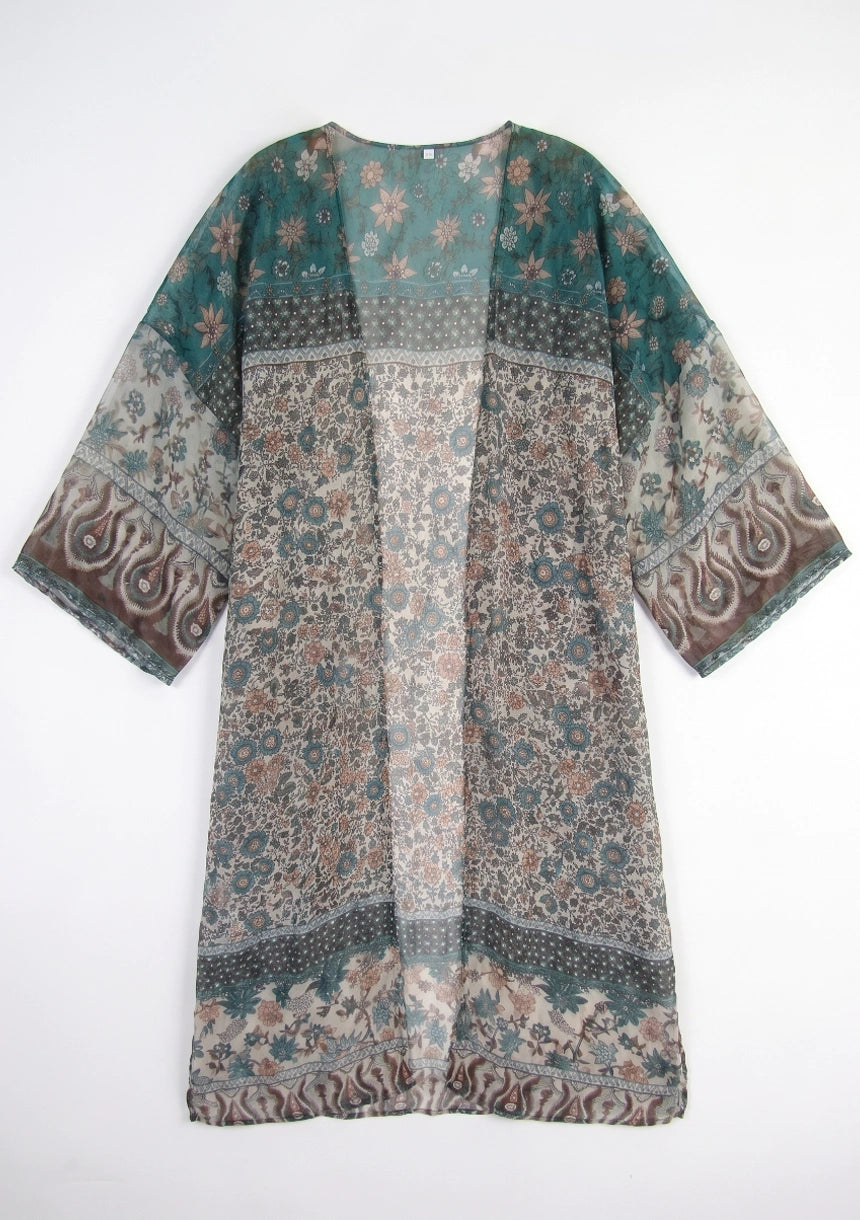 Musterter Strand-Kimono