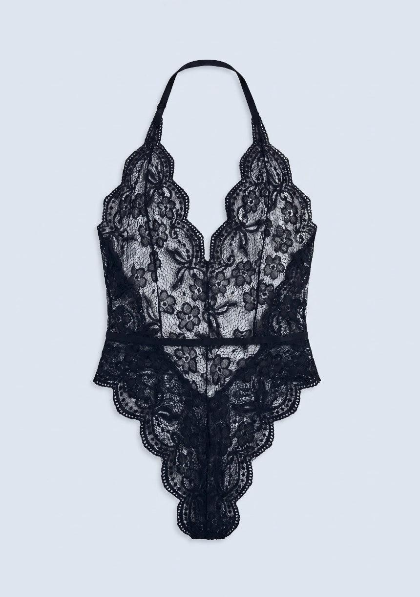 Spitzen-Bodysuit mit offenem Rücken