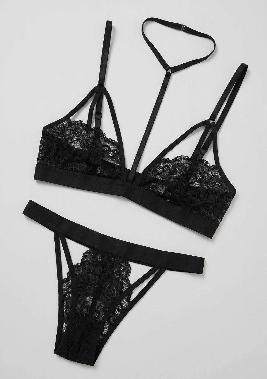 Spitzen-BH-Set mit Choker