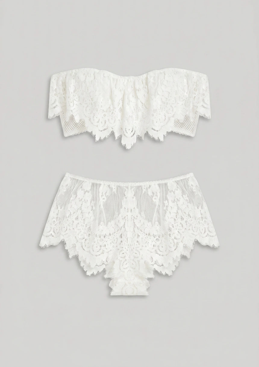 Spitzenunterwäsche-Set mit Shorts