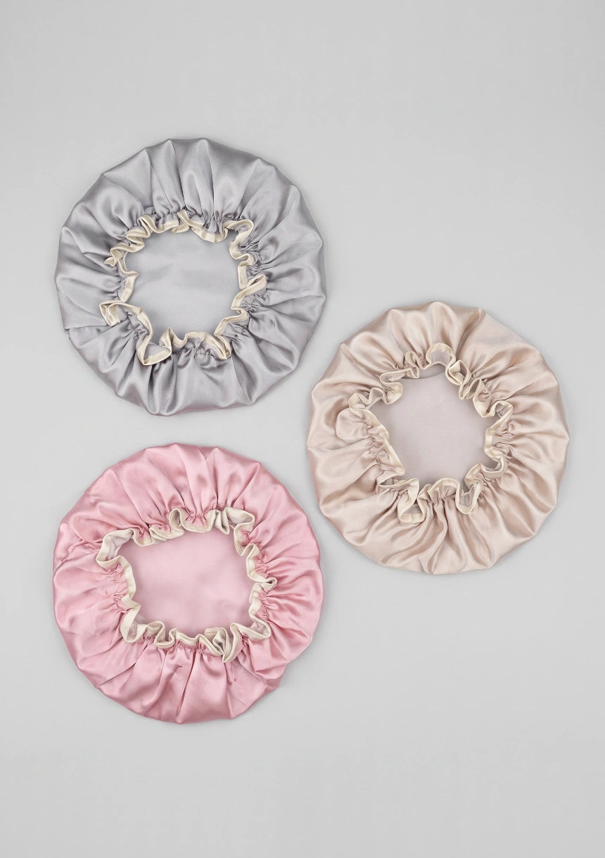 Satin-Duschhaube mit elastischem Band