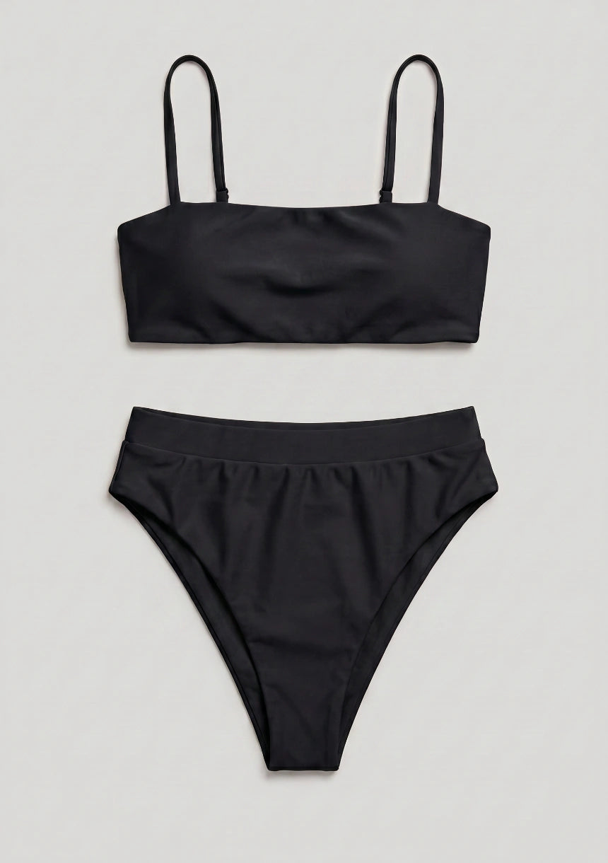 Hochgeschnittener Zweiteiler Bikini Set
