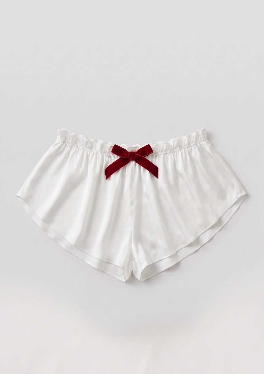 Kurze Pyjamas mit Schleifendetail