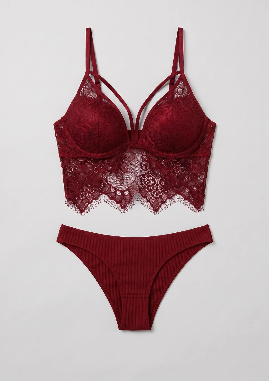 Lingerie-Set mit längerem Oberteil
