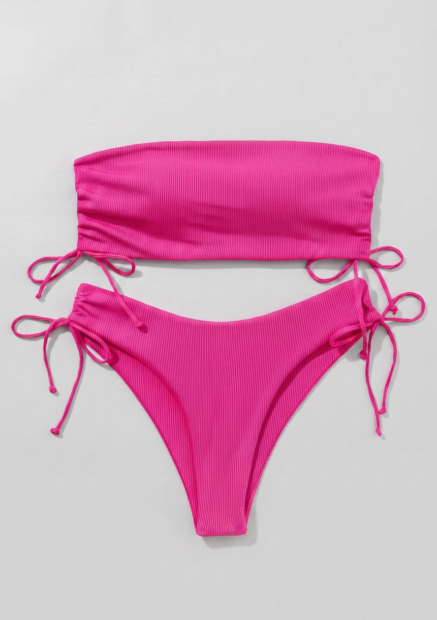 Hochgeschlossenes Zweiteiliges Bikini-Set