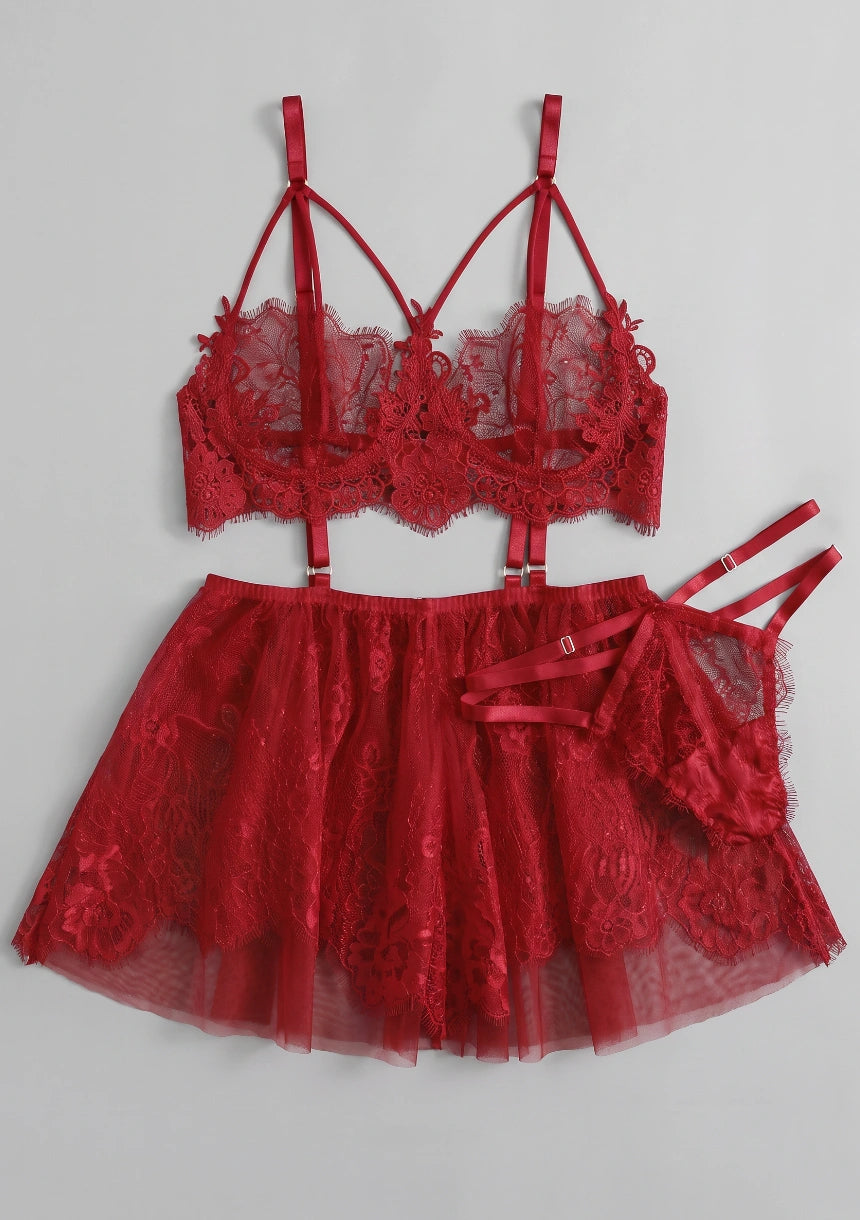 Spitzen-Lingerie-Set