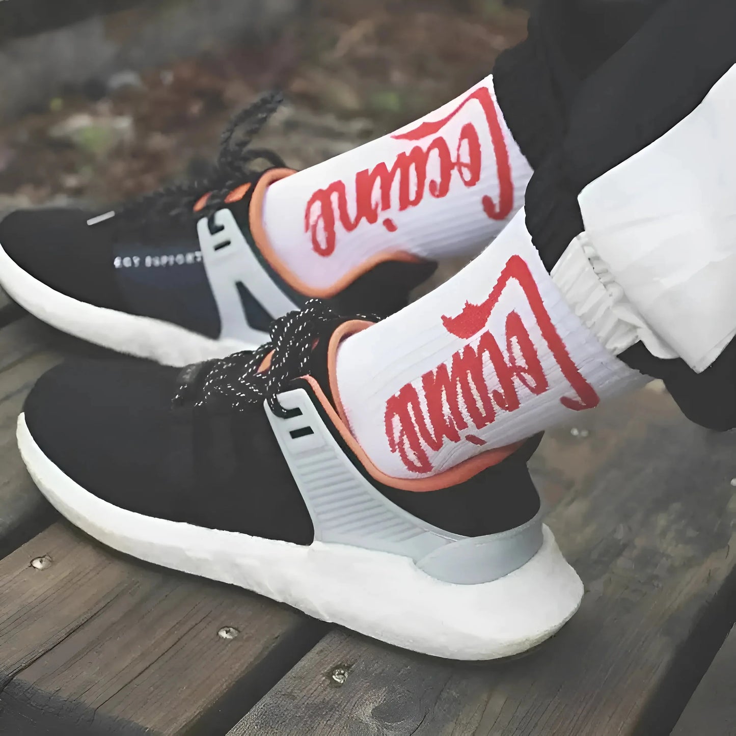 Men's Long Socks with 'Cocaine' Print