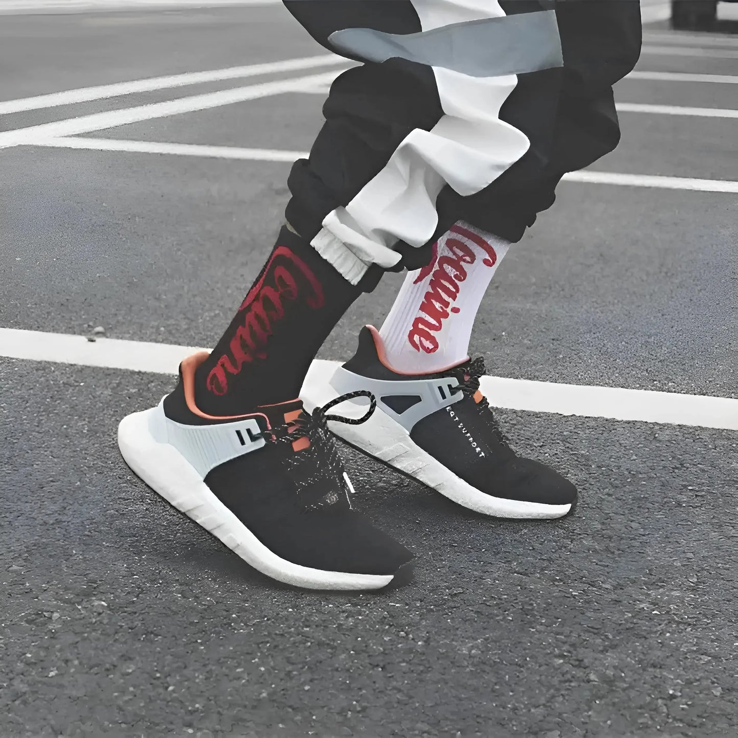Men's Long Socks with 'Cocaine' Print
