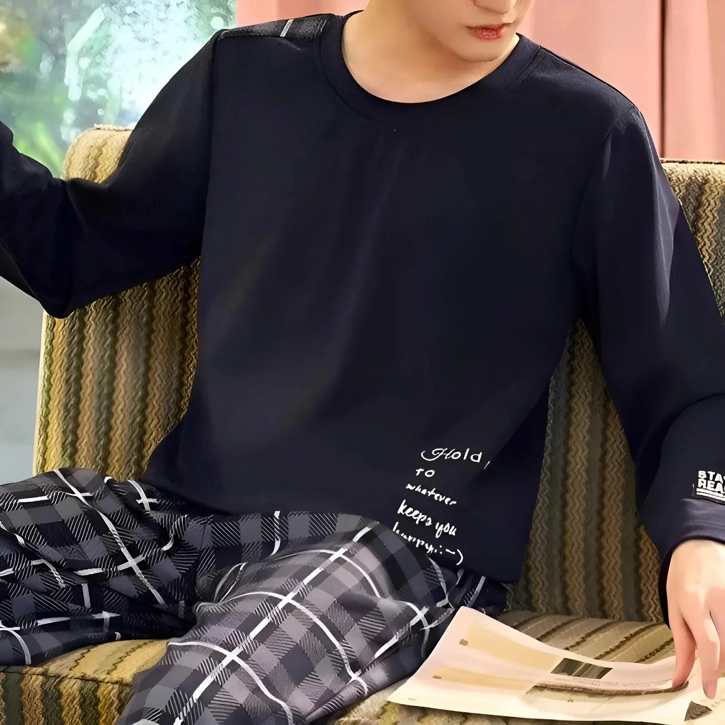 Men's Pyjama Set with Long Shorts