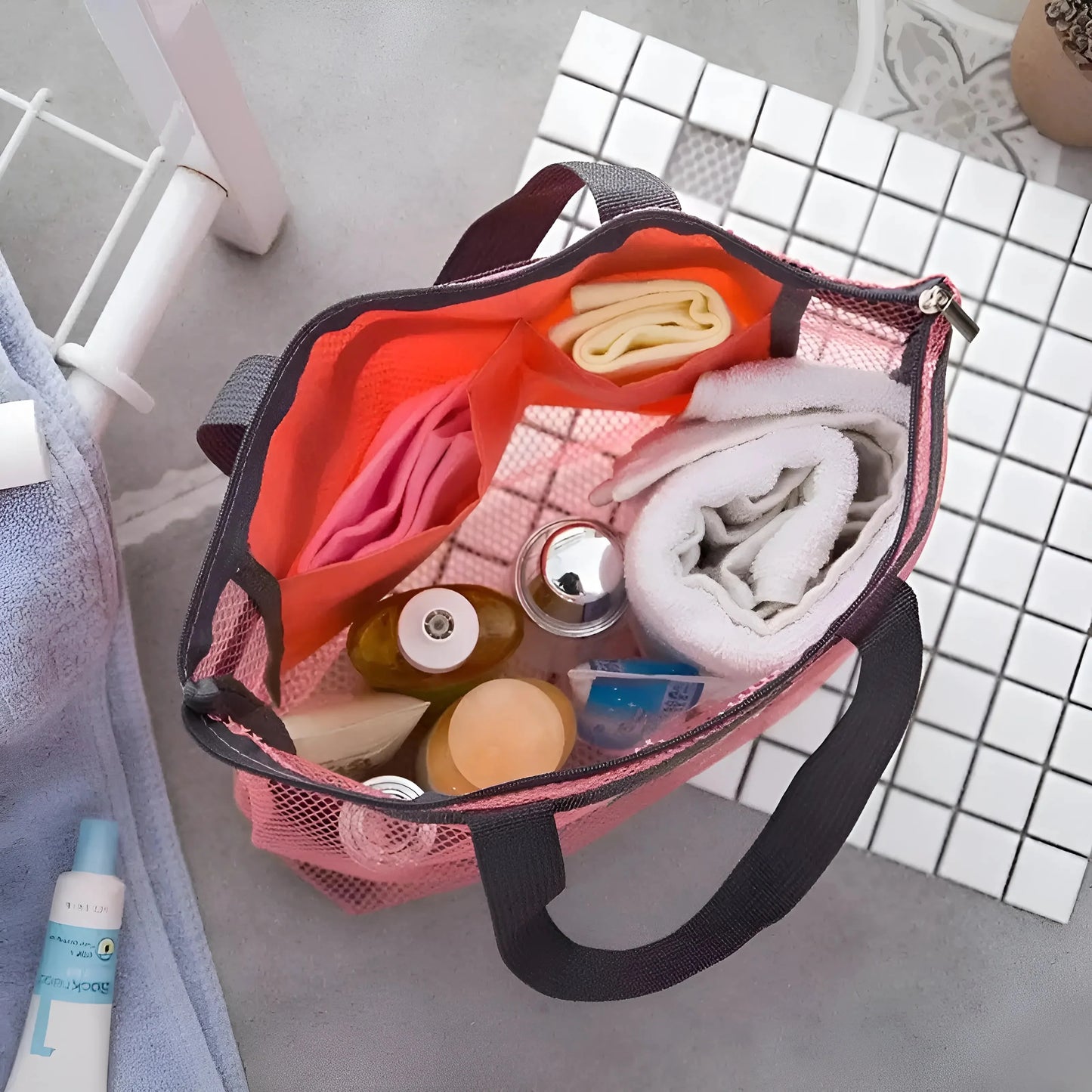 Mesh Beach Cosmetic Bag