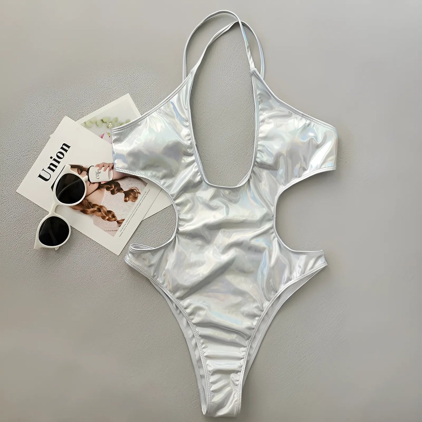 Metallic One-Piece Swimsuit