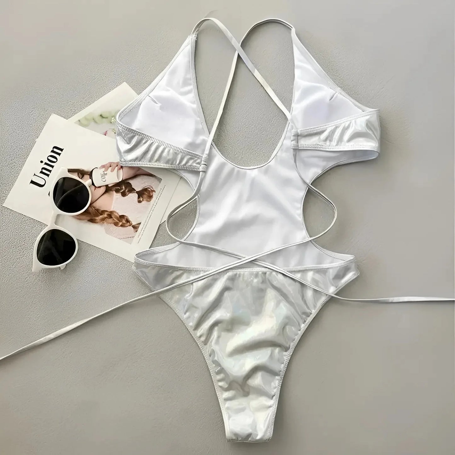 Metallic One-Piece Swimsuit